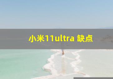 小米11ultra 缺点